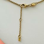 Fossil Deco Statement Necklace Gold Pink Grey Crystal Lobster Clasp Photo 5