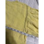FAVLUX  Cropped Boatneck Cotton Blouse Women's Size Medium Yellow Photo 5