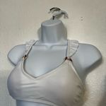 Xhilaration White Ruffle Racerback Bikini Bra Size S(0-2) Swimwear NWT Photo 2