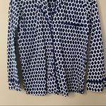 Kate Spade Pajama Button Down Top Blue Sz Small Photo 2