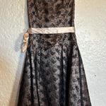 Jessica McClintock satin embroided over lace cocktail gown size 6 Photo 0