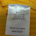 superdown NEW  Yellow Ribbed Knit High Waisted Fitted Mini Pencil Skirt M Photo 4