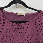 Porridge for Anthropology M plum purple Elegant eyelet Lace Women's Top boho Size M Photo 9