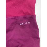 Nike New Womens Dri-Fit Power Tight Running Legging Maroon Color Block Womens Lg Photo 3