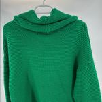 VICI Kelly Green Cowl Neck Sweater Ribbed Knit M holiday winter fall chunky Photo 2
