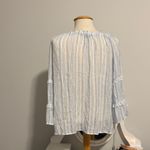Zac & Rachel Light Blue Striped Blouse Size L Photo 3