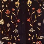 Susan Graver Vintage Style Medium Blue Embroidered Shirt Jacket Made Hong Kong Photo 2