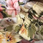 Adrienne Vittadini Linen Floral Shorts Yellow Small Petite Photo 5