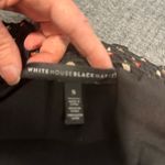 White House | Black Market Diamond Print Chiffon Dress Sz Small Black Long Sleeve Photo 5