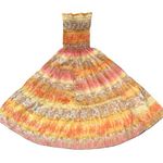 Bohemian Orange Maxi Skirt Size M Photo 3