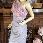 Black Halo  PURPLE ONE SHOULDER ROSETTE DETAIL SHEATH PARTY DRESS NWT (6) Photo 0