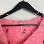 Free People Winter Blooms Appliqué Short Sleeve Sweater in Quartz Pink Combo Photo 4