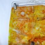 White House | Black Market  Size 2 Jeans Handmade Tie Dye Yellow Skinny Crop 235 Photo 13