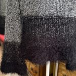 Fun Black and Gray Sweater with Eyelash Detailed Sleeves and Lower Sweater Photo 1