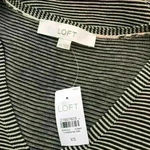 Loft  Striped Sleeveless Black & Tan V-Neck Vest Size XS NWT Photo 2