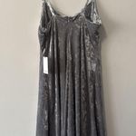 Calvin Klein  crushed velvet silver Mini Dress in Size 8 NWT Photo 7