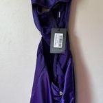 Pretty Little Thing Petite Purple Embellished Detail Halterneck Bodycon Dress Photo 0