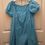 ZARA  Tiered Poplin Dress in Electric Blue Photo 3