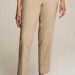 J.Jill Essential Cotton Stretch Khaki Zip Pockets Slim-Straight Pants Plus 24W Photo 0