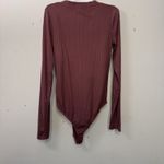 Eye Candy   Bodysuit‎ Purple Size L Snap Closure Stretch Long Sleeve Ribbed Photo 3