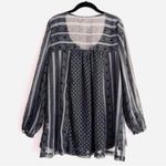 Free People Top S Feather in Wind Embellished Sheer Printed Embroidery Sequin Photo 6