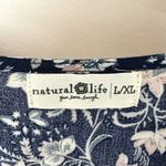 Natural Life Dress L / XL Blue Floral Boho Flowy Mini Babydoll Empire Waist Y2K Photo 1