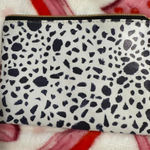 Dalmatian Print Cosmetic Bag Pouch Zippered Makeup Organizer Travel White Photo 0