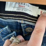 Torrid  Plus Size Jeans With Denim Belt size 14 Regular Straight Medium Wash Photo 4