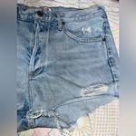 AGOLDE Parker Vintage Loose Fit Button Fly Cut-Off Shorts Photo 7