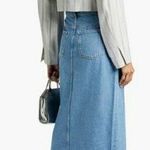 Derek Lam π 10 CROSBY Lu High Rise Denim Maxi Skirt Sutton Vintage Blue 28 NWT Photo 1