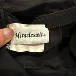 MiracleSuit  Black One Piece Swim Dress Tummy Control Ruched Front Flounce Skirt Photo 5