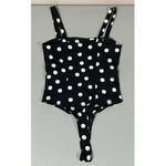 Black White Polka Dot Dots Tank Top Shirt Blouse Bodysuit Teddy Onesie Size M 🤍🖤 Size M Photo 4