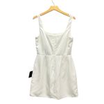 Lulus Gorgeous Aesthetic Ivory Taffeta Sleeveless Mini Dress size Medium NWT White Photo 4