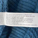 Black Tape SZ X Sweater Dolman Sleeve Chunky Knit Crew Neck Oversized Teal Blue Photo 8