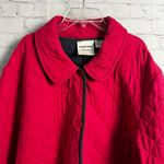 Michael Simon New York ladies quilted red coat size XL cricket detail pockets Photo 3