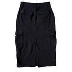 Aritzia TNA Cargo Skirt Black Denim Midi Skirt with Pockets Size Small (4) Photo 1