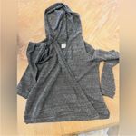 Calia wrap hooded shirt women’s size small gray Photo 1