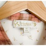 Suzanne Betro Weekend Blouse Cottagecore Vintage Style Size Medium Plaid Photo 6