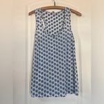 Fossil  Polka Dot Tank Top white blue sheer racerback women’s‎ small Photo 8