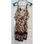 Lush Clothing Lush Floral Print Romper Ruffle Trim Sleeveless Casual Summer Cute Size L Photo 4