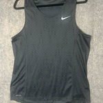 Nike  Dri Fit Women Size Medium‎ Gray breathable athletic workout tank top Photo 0