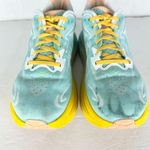 Hoka One One Womens Clifton 10 Running Shoes Size 8.5 Blue Spark White Athletic Photo 3