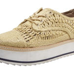 Chelsea and Violet  Pennytwo Raffia Platform Laceup Sneaker Sz 9 Street Casual Boho Photo 0