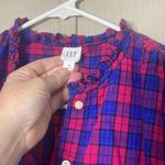 Gap  plaid blue pink purple colors medium top Photo 3
