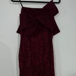 Soiéblu Soieblu burgundy bow front Lace Dress  Photo 4
