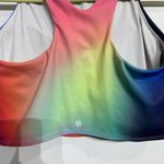 Athleta Multi Color Rainbow Conscious Love Proudly Crop Top Sz L Photo 6