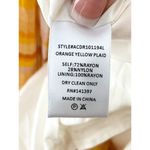 NEW ASTR the Label Yellow Plaid Seersucker Midi Dress sz Medium Tiered Picnic Photo 6