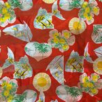 Adrienne Vittadini  Silk Coastal Resortwear Fisherman Vacation Small Square Scarf Photo 1