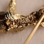 Sarah Coventry Vintage 60's Initial D Bamboo Branch Gold Tone Brooch Like New Photo 1