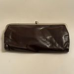 HOBO The Original Lauren Clutch Glazed Brown Leather Finish Wallet Photo 0